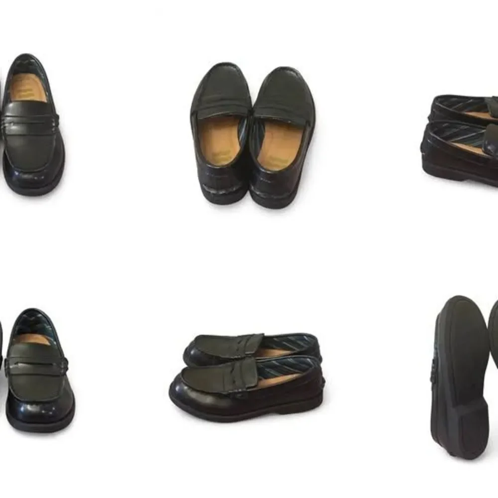 Sperry Colton PlushWave Loafer-Boys Size 2M-Black Leather - Excellent Condition